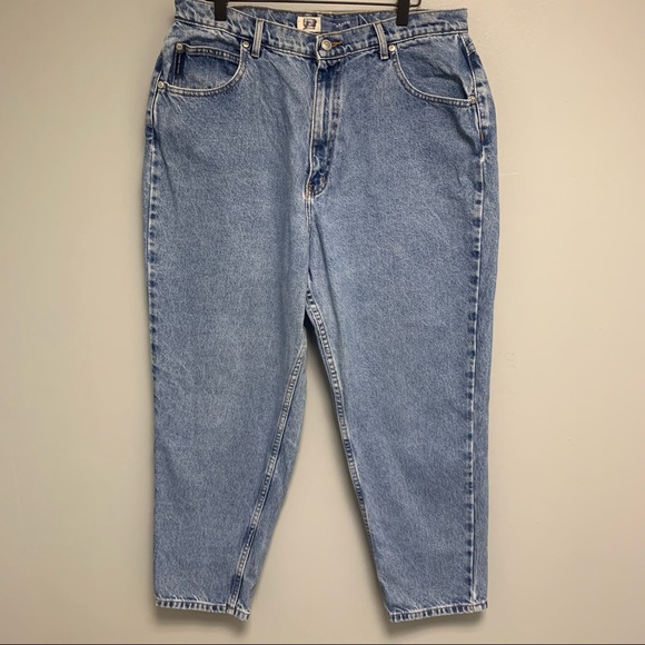 Vintage High Rise Women’s Taper Denim Blue Jeans Size 18W - Picture 1 of 9